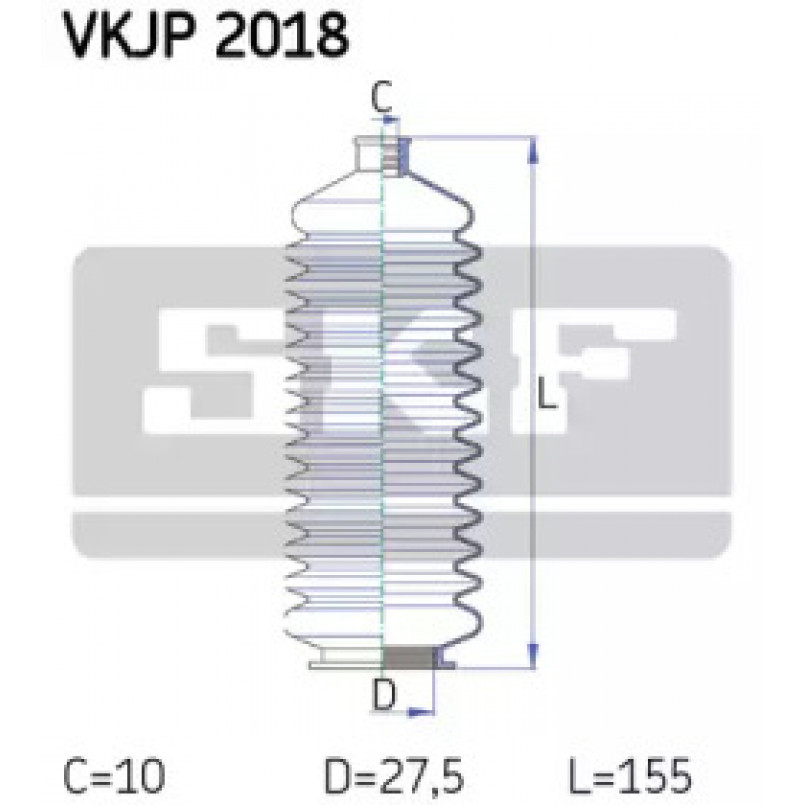 VKJP 2018 SKF - Пильовик привідного валу